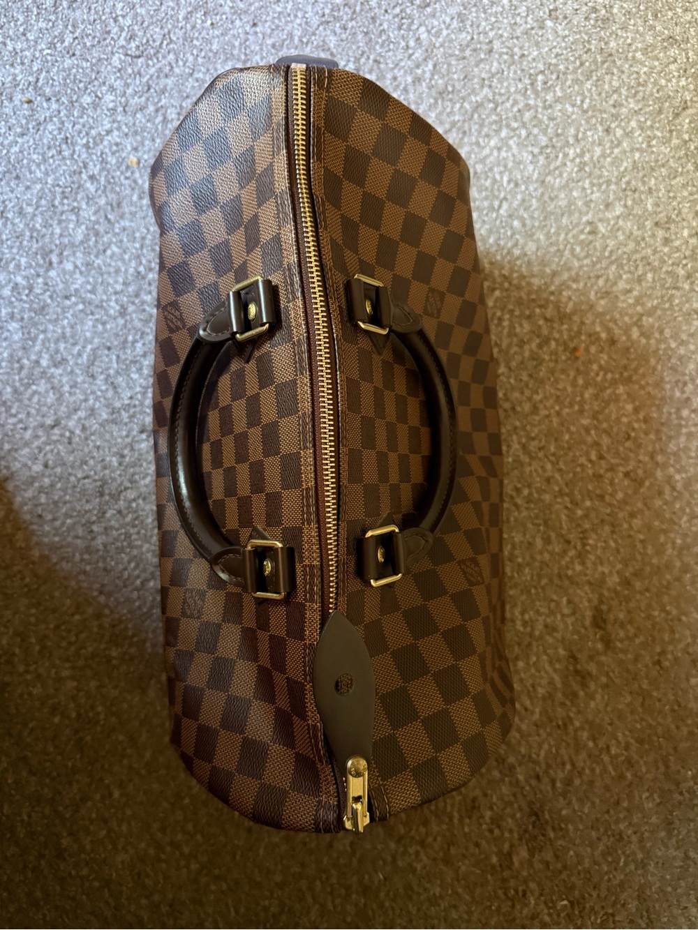 Louis Vuitton Speedy 35 Damier
Ebene Brown Monogram Handbag with Wallet. - Picture 4 of 16